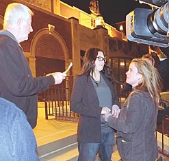 Rev. Tom Pivinski married Heather Jensen and Amy Quinn (right), an Asbury Park City Councilwoman, Oct. 21 outside the Paramount Theatre on the city boardwalk. COASTER photo.