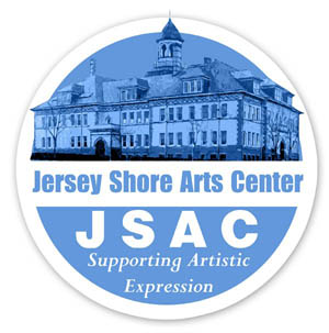 JSAC logo. Pictured at top is the interior at Christmas.