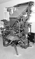 Press linotype machine