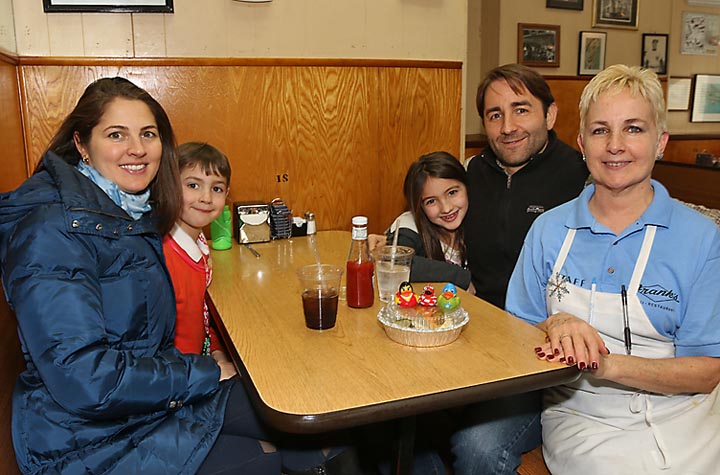 At Frank’s Deli and Bakery in Asbury Park were Lacy, John, Kalelle, Tony and Maura Marrucca.