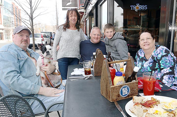 At Brickwall Tavern in Asbury Park were Owen Stamets with Phoebe, Neptune; Kiki Tomek, Wall Township; Jim and Brian Kilcommons, both of Beach Haven and Jeannine Arnold, Neptune.