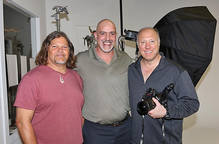 At the grand opening of Salt Studio in Shoppes at the Arcade in Asbury Park were Rob Newman, Dan Falvo and David Dodds.