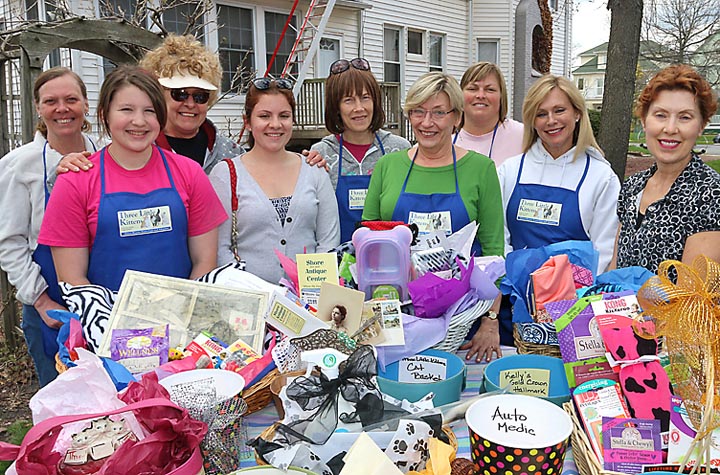 Raising funds for kittens in Asbury Park were Diane Yanosh, Dianna Mincolla, Dee Williams, Aja Gonzales, Robyn Flintoft, Marianne Bays, Samantha Bowers, Cathy Price and Darci Lombardo.