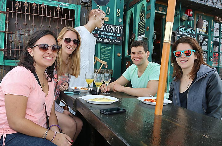 Katie Cozzi, Somerset; Laura Jackson, Red Bank; Micah Freedman, West Orange and Marissa Sacca, Scotch Plains were enjoying a drink at Johnny Mac House of Spirits in Asbury Park.