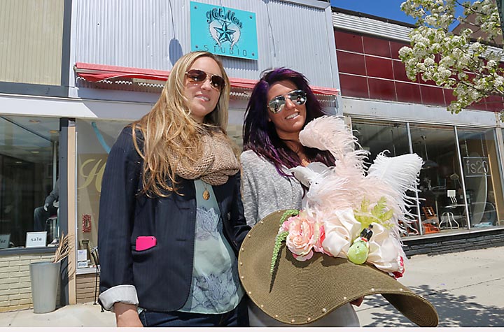 Tara Weldon and Bianca Bertoli of Hot Mess in Asbury Park made derby hats for the Kentucky Derby day Sat., May 3. 