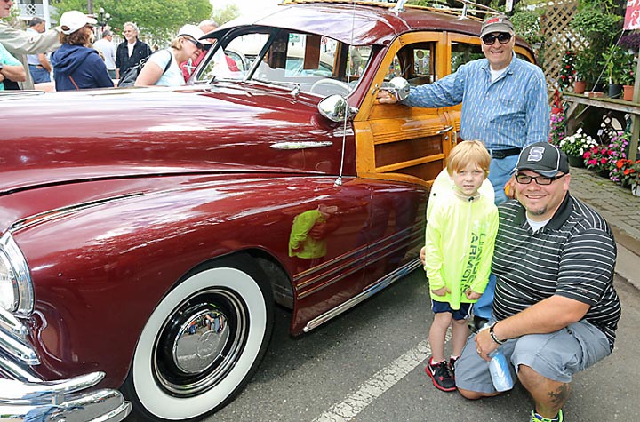 At the vintage car show in Ocean Grove swere Bill Wilson of Toms River and Matt and Griffin Kleinle of Ocean Grove.
