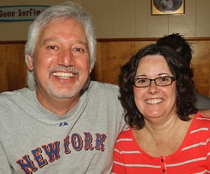 Tony & Barbara Anzano, Farmingdale - We say no, they should not. It’s attached to a team that’s been around for a very long time. And it’s a football team. And the term, we don’t feel is racial or offense in any way.