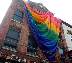 The Cameo Bar will be relocated near Johnny Mac House of Spirits (pictured in a file photo decorated for the annual Pride celebration in Asbury Park) and will remain a gay-themed bar.