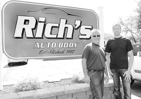 Coaster Photo - Rich Crompton Sr. and his son, Rich Jr., operate Rich’s Auto Body in Asbury Park established in 1982.