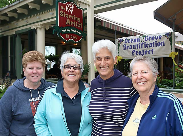 At a fund-raiser for the Ocean Grove Beautification Project held at the Starving Artist restaurant in Ocean Grove were Diane Davis, Joan Caputo, Luisa Paster and Harriet Bernstein, all of Ocean Grove.