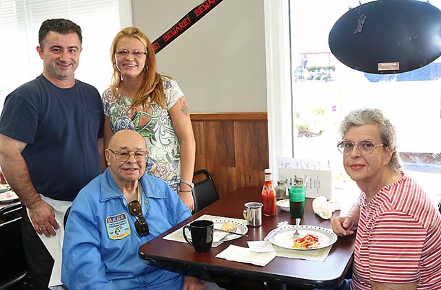 At the Neptune City Diner were Ben and Barbara DiGironino of Neptune City and Andy Tompas and Mechelle Combs of the newly-opened diner.