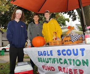 At the Ocean Grove Fall Festival wereTim Natoli, Evan McGovern and Kel Hakim, all of Ocean Grove. They were helping out at the Ocean Grove Beautification Project table.