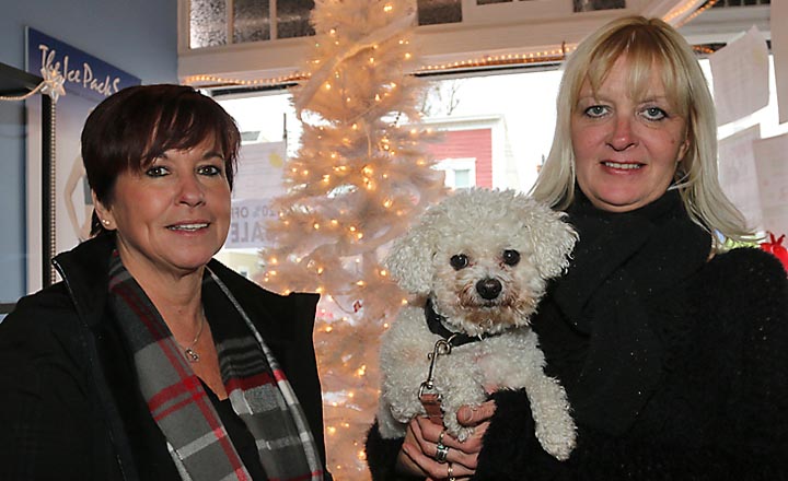 Lake Como resident Jami Nealon is pictured with Jill Capone and Pookie at Serenity by the Sea.