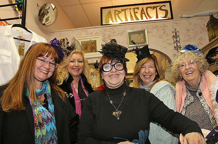 At Artifacts Boutique were Marcelle McGovern, Farmingdale; Sue Baranowski, Shark River Hills; shop owner Liz Finegan, Barbara Wild, Brielle and Marla Hollingsworth, Asbury Park.