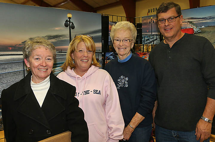 Kathleen Ekler, Neptune City; Lucille Gamble, Avon; Claire Gamble, Wall Township and Dave Gamble, Avon were at the Avon Craft Fair where Dave’s art was on display.