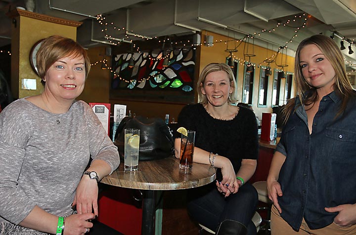 Visiting Asbury Park for the Light of Day concerts were Patricia Cassidy from Ireland and Maxine McGinney from Scotland. Amanda Robertson waited on them at Langosta Lounge on the boardwalk.