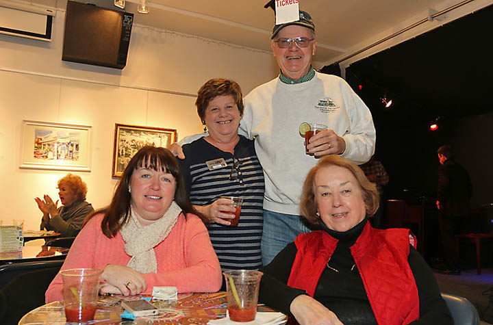 Also attending the fund-raiser hosted by the Belmar Arts Council were Fran Griffin, Neptune; Dana Cohoon (standing), Neptune; Tom Volker, Belmar and Barbara Griffin, Wall Township.