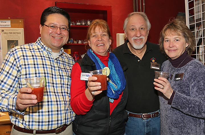 The Belmar Arts Council hosted a fund-raiser Sun., Feb. 1. Among those attending were Luis Pulido, Beverly Miller, Joe Villa and Pat Hutchinson, all arts council members.