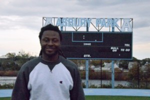 Former Asbury Park High School football standout Lamar Davenport is in his first year as an assistant coach with the Blue Bishops after playing for Monmouth University.