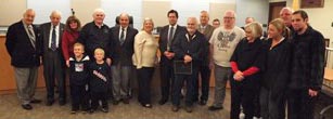 Coaster Photo - Ocean Township officials, along with friends and family members, honored military veterans from World War II and the Korean and Vietnam conflicts at a recent Township Council meeting.