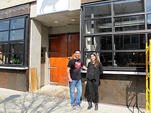 Charlie Interrante, manager of the new restaurants, and Anna Fasano who helped design them in Asbury Park.