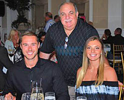Nick Blanda at September’s Comedy Night with his daughter Jordan and future son-in-law Scott Emerson.