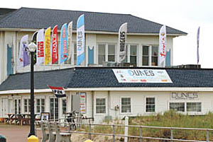 Coaster Photo - The Dunes Boardwalk Cafe at the north end of the Ocean Grove boardwalk is open for the season.