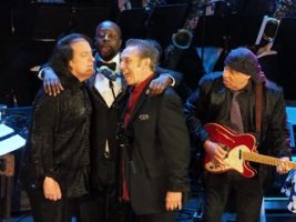 Coaster Photo by John Cavanaugh - Steve Van Zandt (right) performing at the New Jersey Hall of Fame induction ceremony.