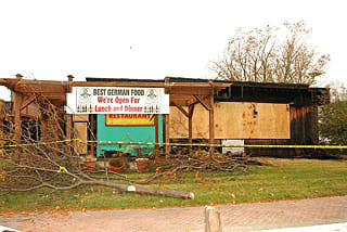 Coaster Photo - Schneider’s restaurant in Avon was gutted by fire early Saturday morning.